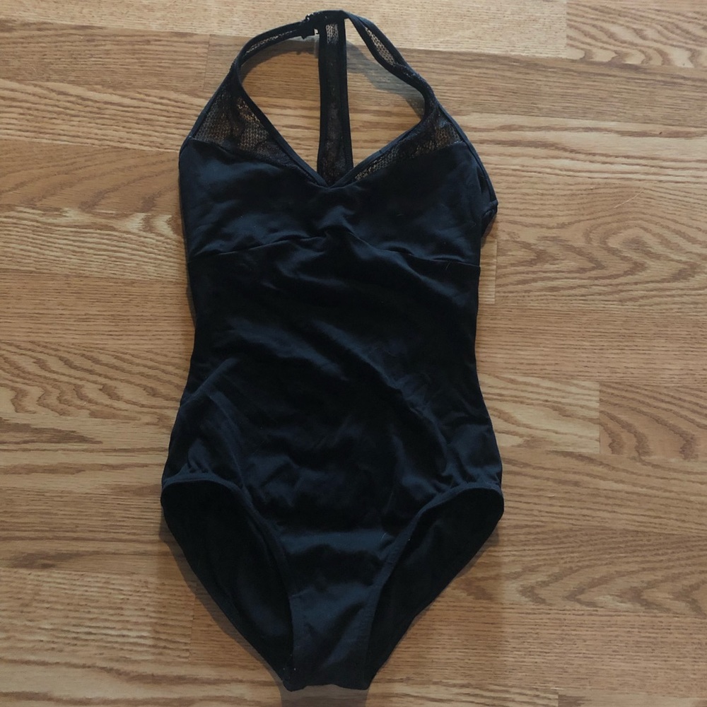 Black Bloch lace leotard